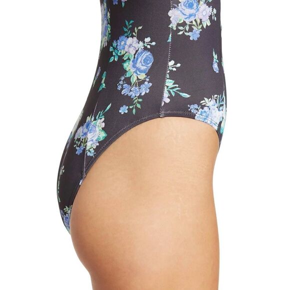 NEW WeWoreWhat Floral Underwire One-Piece Swimsuit black golden hour retro XL - Picture 4 of 10
